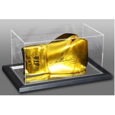 Anthony Joshua Hand Signed Gold Vip Boxing Glove. Inscribed World Champion