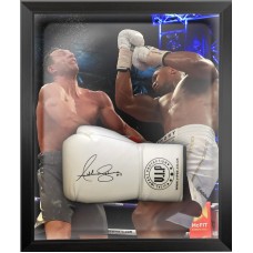 Anthony Joshua Signed & Framed White Boxing Glove B Anthony Joshua Signed & Framed White Boxing Glove B