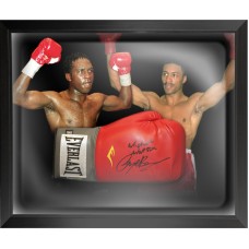 Nigel Benn & Michael Watson Signed & Framed Boxing Glove
