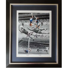Gordon Banks & Peter Shilton Signed 'England Goalkeepers' Photo Montage
