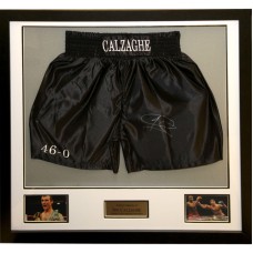 Joe Calzaghe Signed & Framed Boxing Trunks