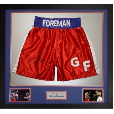 George Foreman Signed & Framed Boxing Trunks