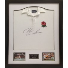 Martin Johnson Signed & Framed England Rugby Shirt