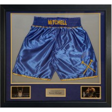 Kevin Mitchell Signed & Framed Boxing Trunks