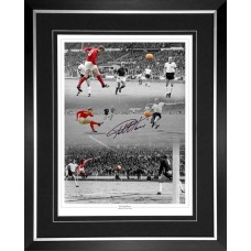Geoff Hurst Signed & Framed England World Cup Final Photo