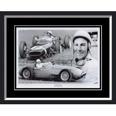 Stirling Moss Signed & Framed Photo Montage