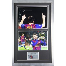 Lionel Messi Signed & Framed Photo Montage Lionel Messi Signed & Framed Photo Montage