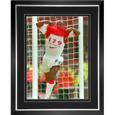 Ian Wright Signed & Framed Arsenal Photo
