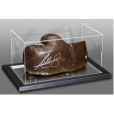 Anthony Joshua 'Rare' Signed Brown Retro Boxing Glove in an Acrylic Case