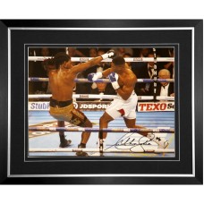Anthony Joshua Signed & Framed KO Photo 