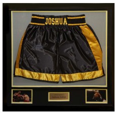 Anthony Joshua Signed & Framed Boxing Trunks