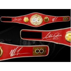 Anthony Joshua & Mike Tyson Dual Signed Replica Full Size Boxing Belt Anthony Joshua & Mike Tyson Dual Signed Replica Full Size Boxing Belt
