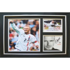 David Beckham Signed & Framed Photo Montage
