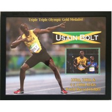 Usain Bolt Signed & Framed Photo Montage