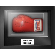 Joe Calzaghe & Roy Jones Jr Dual Signed & Framed Boxing Glove Joe Calzaghe & Roy Jones Jr Dual Signed & Framed Boxing Glove