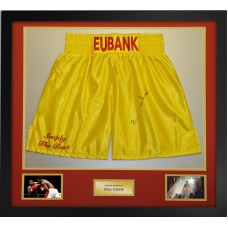 Chris Eubank Signed & Framed Boxing Trunks