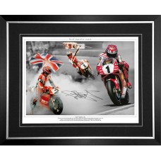 Carl Fogarty Signed & Framed Photo Montage