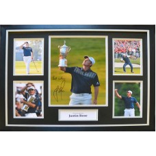 Justin Rose Signed & Framed Photo