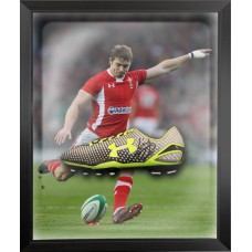 Leigh Halfpenny Signed Rugby Boot Framed in a Dome