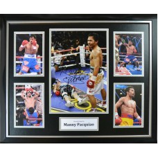 Manny Pacquiao Signed & Framed Photo Montage