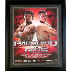Manny Pacquiao Signed & Framed Fight Poster B