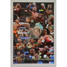 Floyd Mayweather Jr Signed & Framed Photo Montage