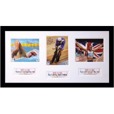 Sir Chris Hoy, Rebecca Addlington & Dame Kelly Holmes Signed Olympians Photo Montage