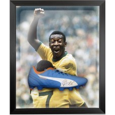 Signed Pele Football Boot Framed in a Dome
