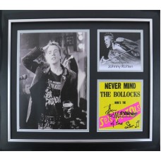 Johnny 'Rotten' Lydon Signed & Framed Sex Pistiols Photo Montage