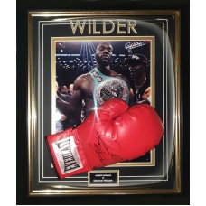 Deontay Wilder Signed Boxing Glove Framed In A Dome