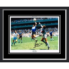 Peter Shilton Signed & Framed 'Hand of God' Photo 
