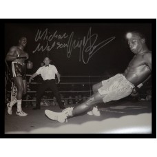 Michael Watson & Nigel Benn Dual Signed 12x16 Photo Montage 