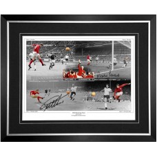 Geoff Hurst & Martin Peters Signed 1966 England World Cup Final Framed 'Goals' Montage 