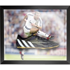 Zinedine Zidane Signed Football Boot Framed in a Dome